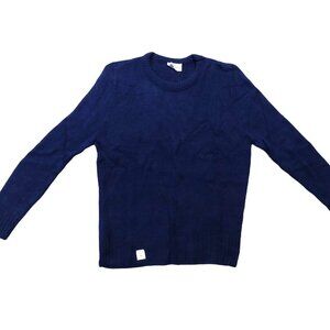 Vintage 1940s-1950s Blue Long Sleeve Crew Neck Sweater Size Small